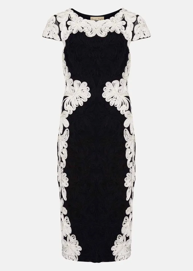 Phase Eight Dresses Nori Tapework Lace Fitted Dress Navyivory 8211 Women