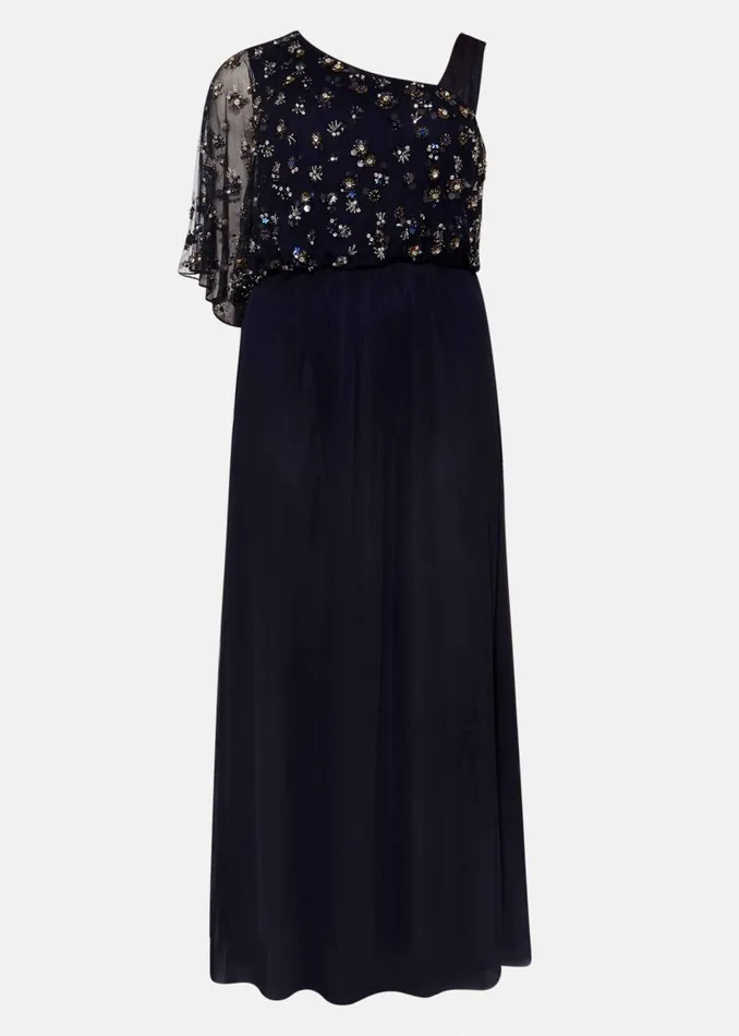 Phase Eight Dresses Orianne One Shoulder Tulle Dress Navy 8211 Women