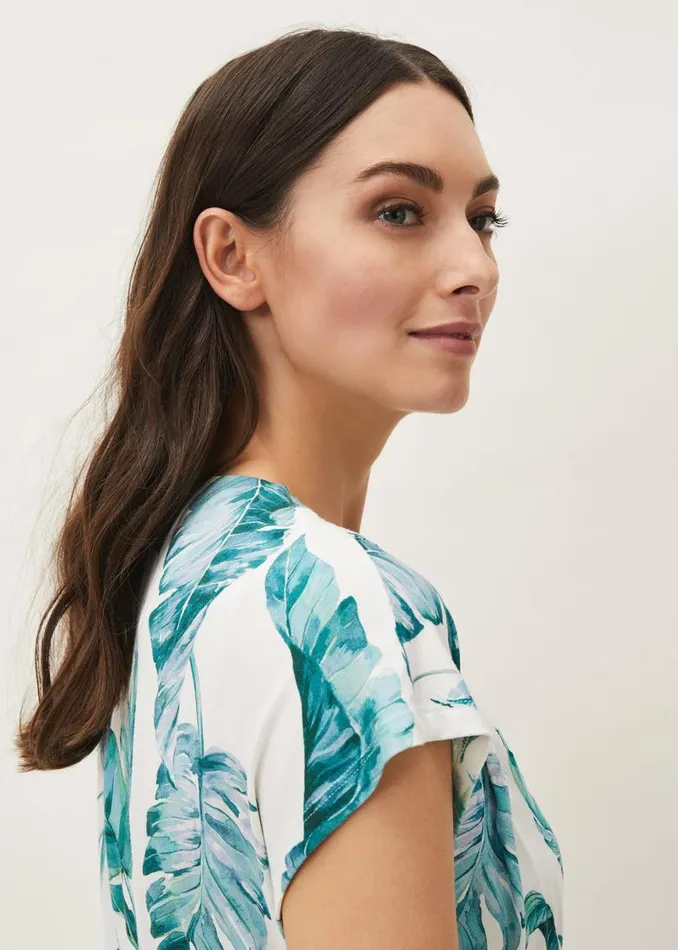 Phase Eight Dresses Palms Print Fitted Short Sleeved Jersey Dress Aquamarineecru 8211 Women Phase Eight Dresses Palms Print Fitted Short Sleeved Jersey Dress Aquamarineecru 8211 Women