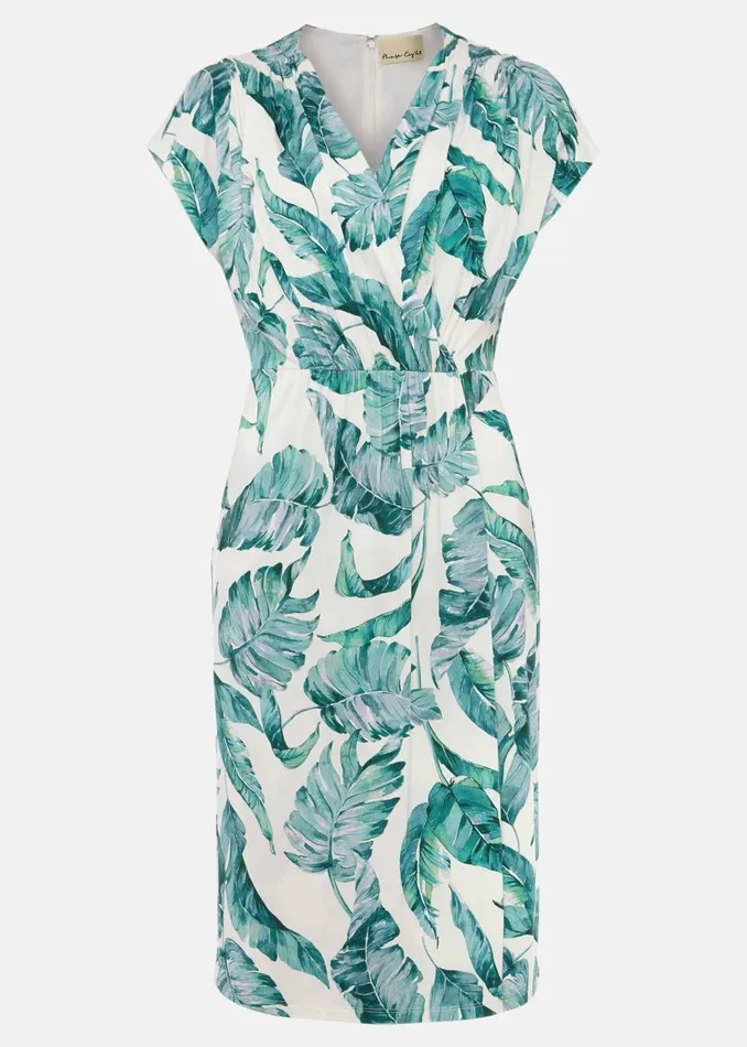Phase Eight Dresses Palms Print Fitted Short Sleeved Jersey Dress Aquamarineecru 8211 Women Phase Eight Dresses Palms Print Fitted Short Sleeved Jersey Dress Aquamarineecru 8211 Women
