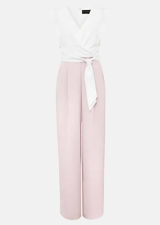Phase Eight Dresses Petite Ayla Ruffle Jumpsuit Pink 8211 Women