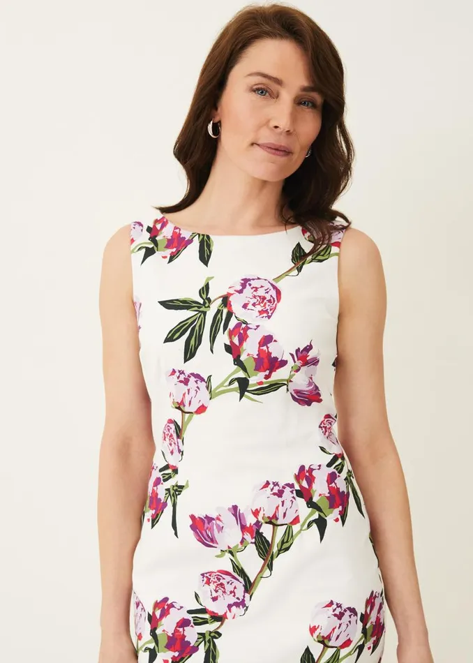 Phase Eight Dresses Rochella Peony Print Dress Ivorymulti 8211 Women