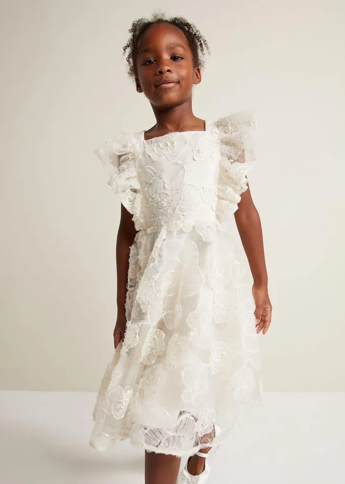 Phase Eight Dresses Rosa Lace Applique Smock Dress Cream 8211 Women