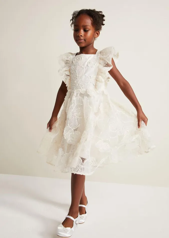 Phase Eight Dresses Rosa Lace Applique Smock Dress Cream 8211 Women