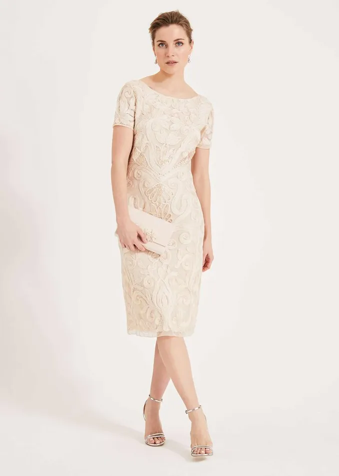 Phase Eight Dresses Rosalie Tapework Lace Dress Cream 8211 Women