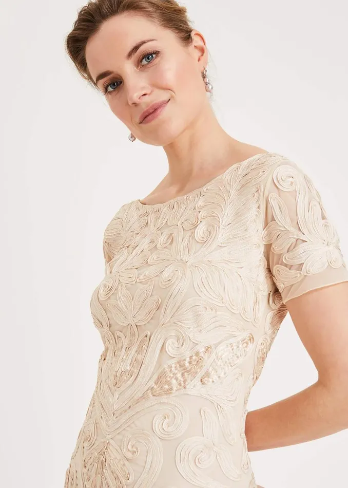 Phase Eight Dresses Rosalie Tapework Lace Dress Cream 8211 Women