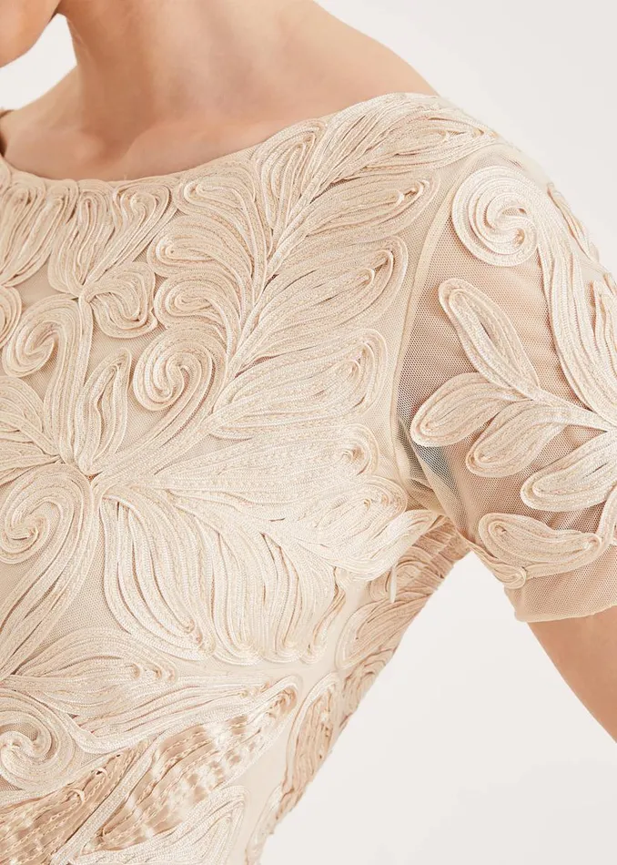 Phase Eight Dresses Rosalie Tapework Lace Dress Cream 8211 Women