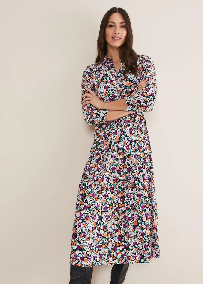 Phase Eight Dresses Tana Floral Midaxi Dress Multicoloured 8211 Women