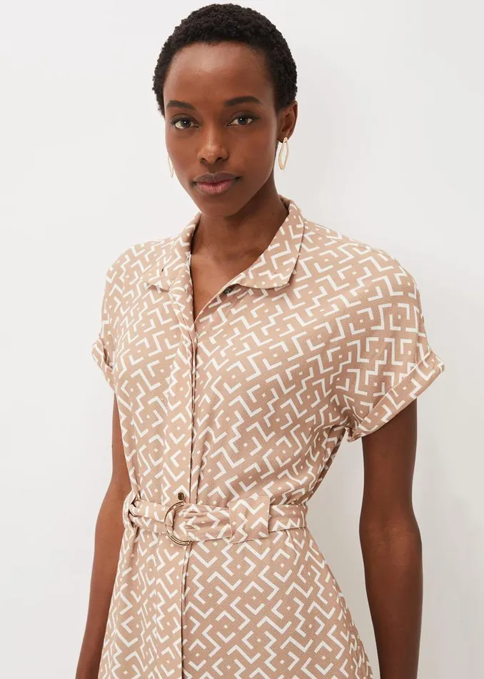 Phase Eight Dresses Tilda Geo Shirt Dress Neutral 8211 Women