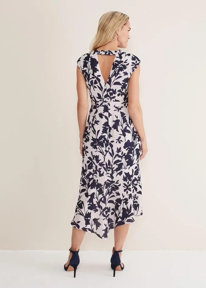 Phase Eight Dresses Willow Floral Cowl Neck Midi Dress Lattemulti 8211 Women Phase Eight Dresses Willow Floral Cowl Neck Midi Dress Lattemulti 8211 Women