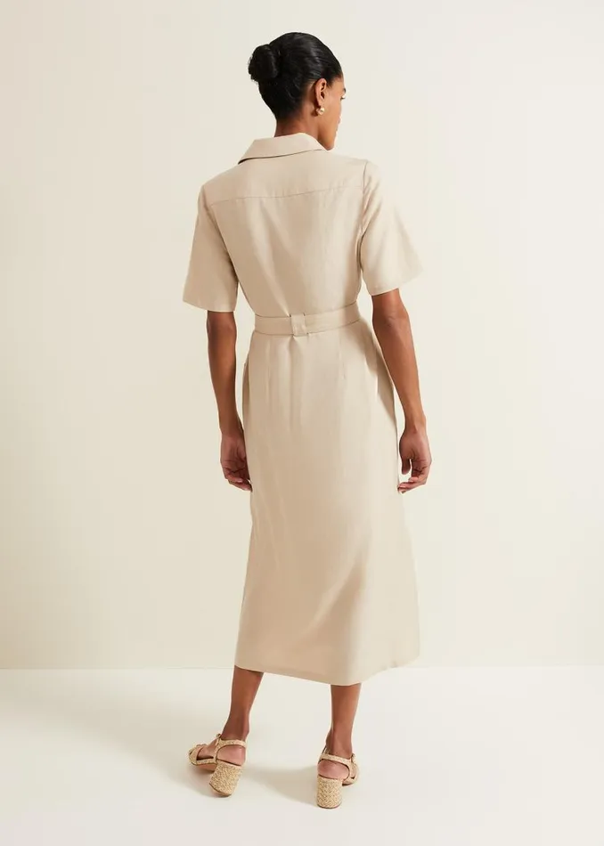 Phase Eight Dresses Willow Utility Midi Dress Stone 8211 Women