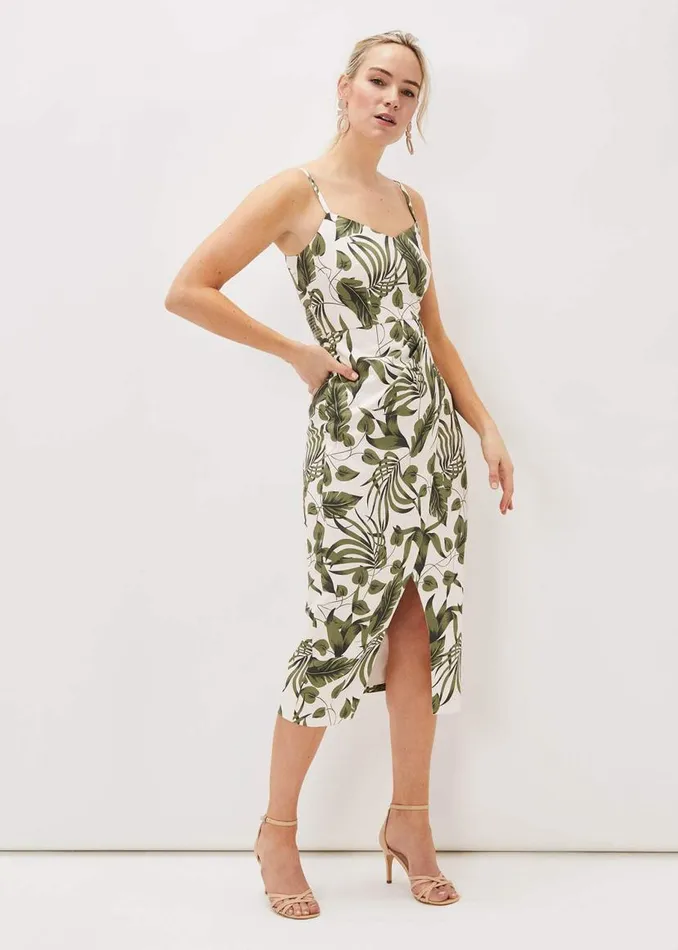 Phase Eight Dresses Yolanta Cotton Palm Print Midi Dress Ivorymulti 8211 Women Phase Eight Dresses Yolanta Cotton Palm Print Midi Dress Ivorymulti 8211 Women