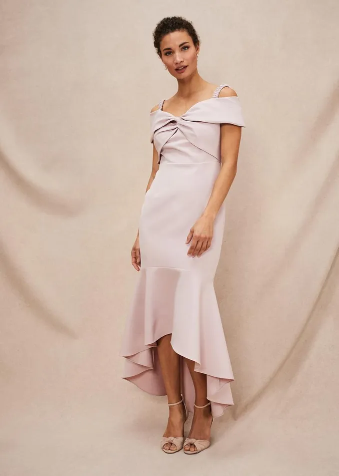 Phase Eight Dresses Zaya Off Shoulder Maxi Dress Antique Rose 8211 Women