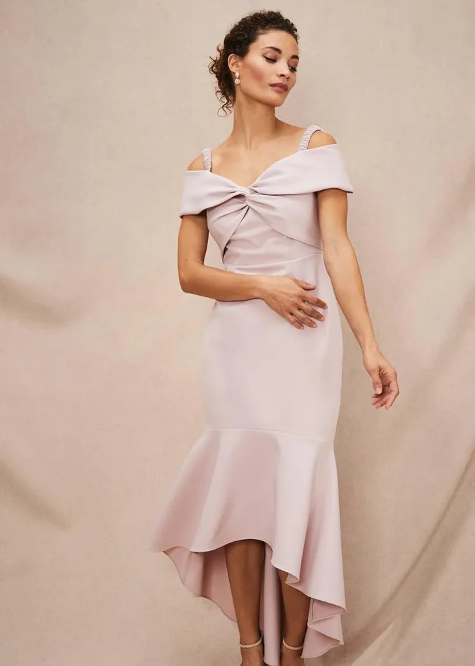 Phase Eight Dresses Zaya Off Shoulder Maxi Dress Antique Rose 8211 Women