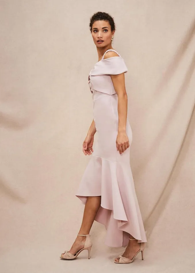 Phase Eight Dresses Zaya Off Shoulder Maxi Dress Antique Rose 8211 Women