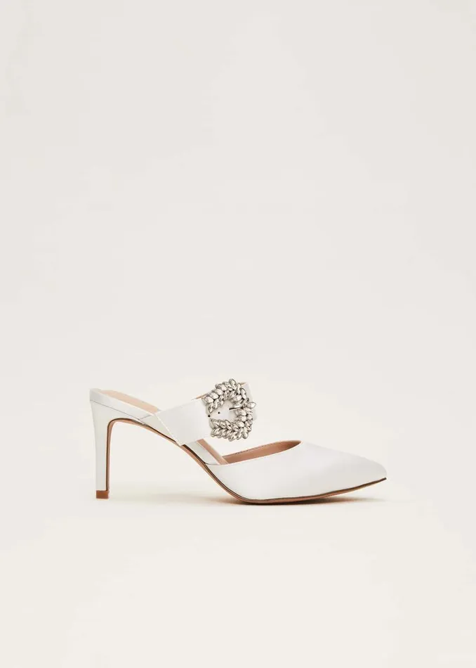 Phase Eight Heels Bridal Jewel Trim Mule Shoe Ivory 8211 Women