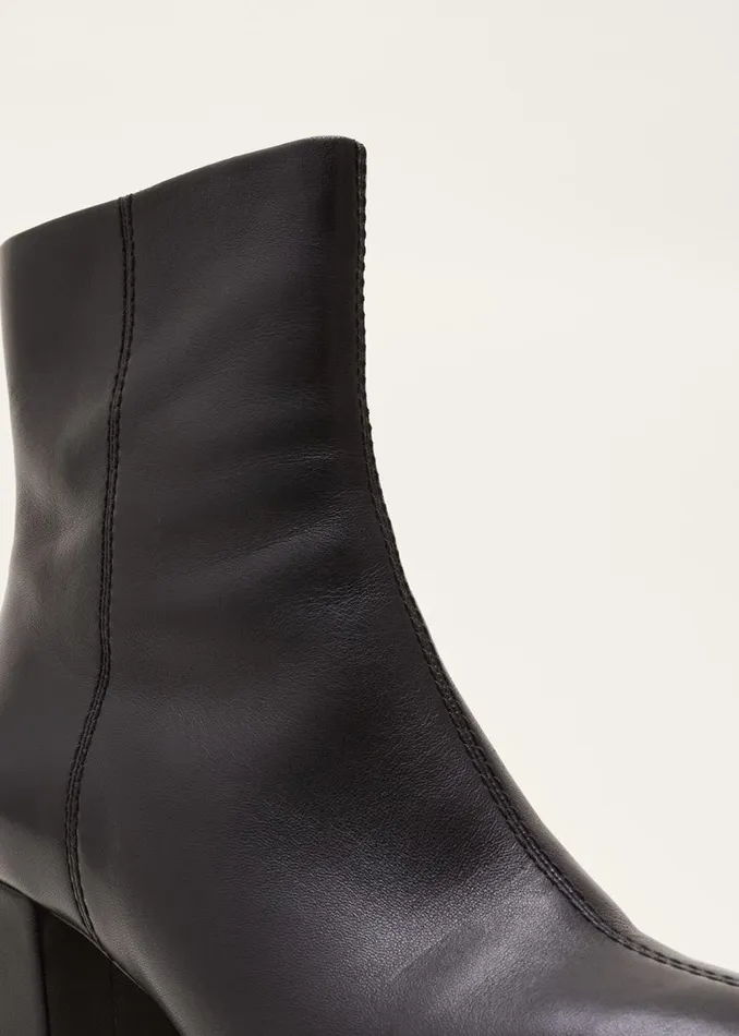 Phase Eight Heels Stitched Leather Boot Black 8211 Women