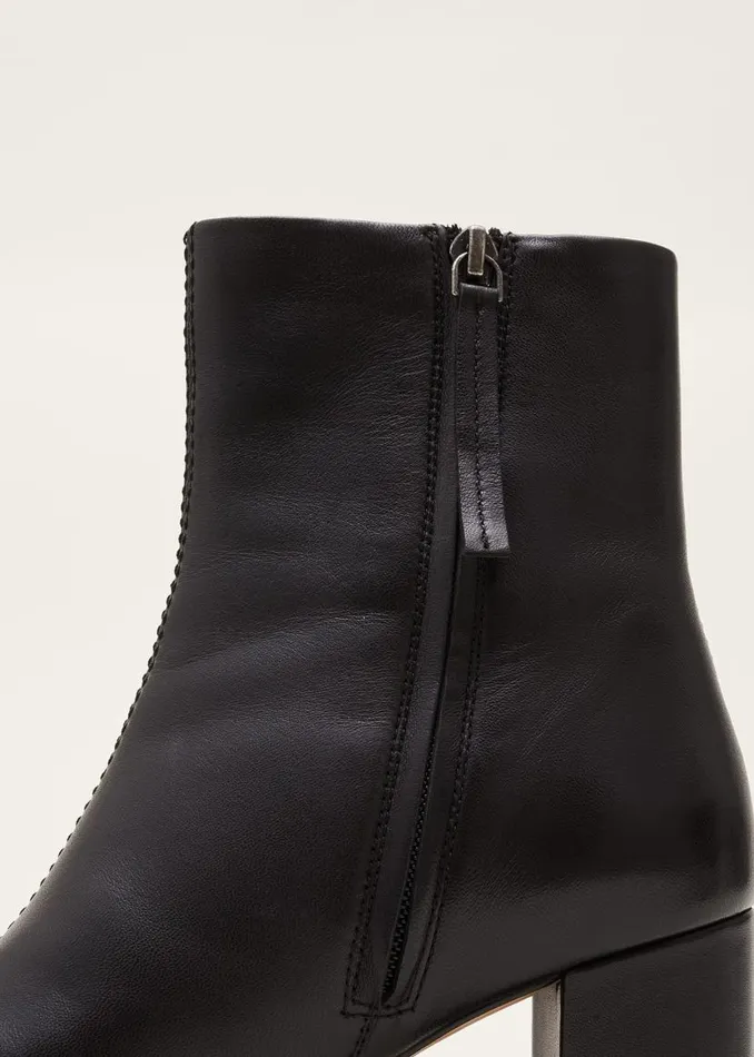 Phase Eight Heels Stitched Leather Boot Black 8211 Women