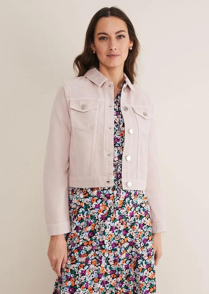 Phase Eight Jackets Caitlin Denim Jacket Frosted Heather 8211 Women