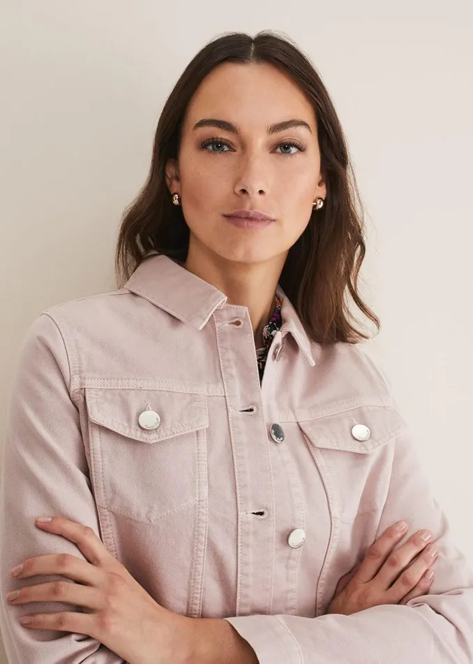 Phase Eight Jackets Caitlin Denim Jacket Frosted Heather 8211 Women