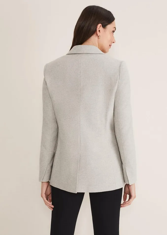 Phase Eight Jackets Drew Wool Blazer Greyneutral 8211 Women