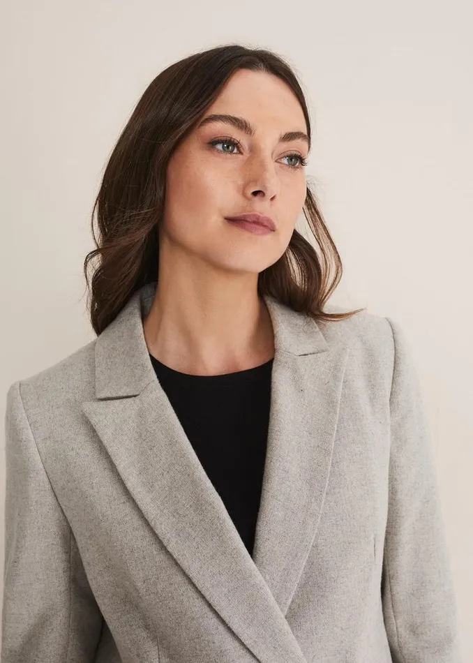 Phase Eight Jackets Drew Wool Blazer Greyneutral 8211 Women