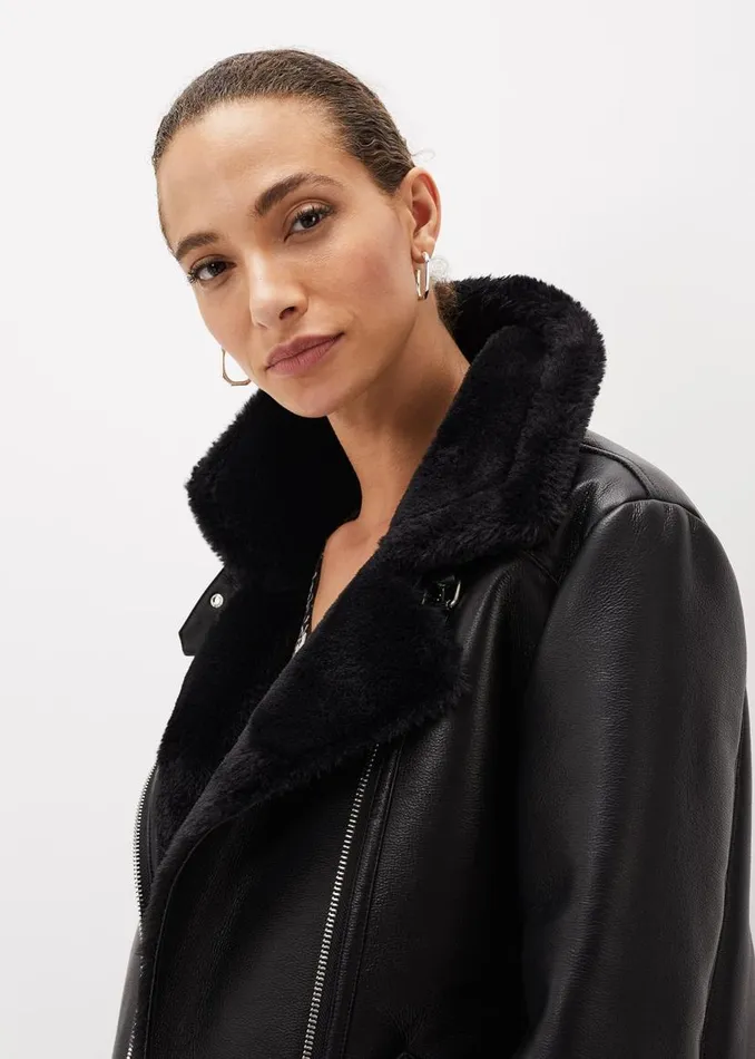 Phase Eight Jackets Kya Aviator Jacket Black 8211 Women