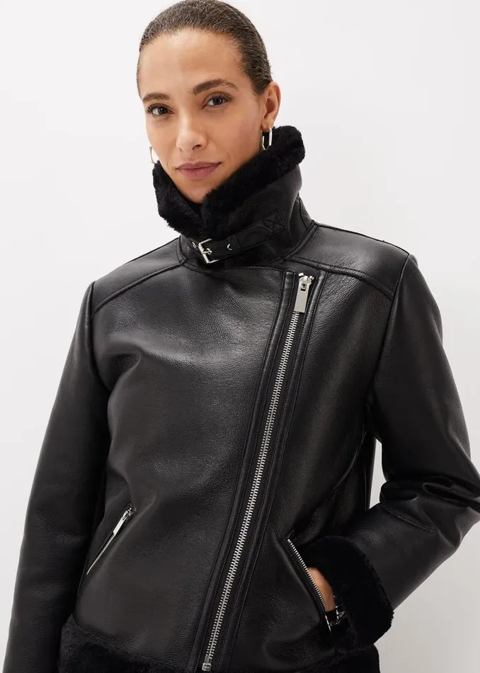 Phase Eight Jackets Kya Aviator Jacket Black 8211 Women