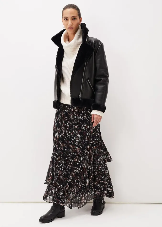 Phase Eight Jackets Kya Aviator Jacket Black 8211 Women