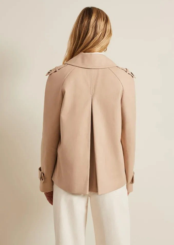 Phase Eight Jackets Lola Camel Cropped Trench Jacket Camel 8211 Women