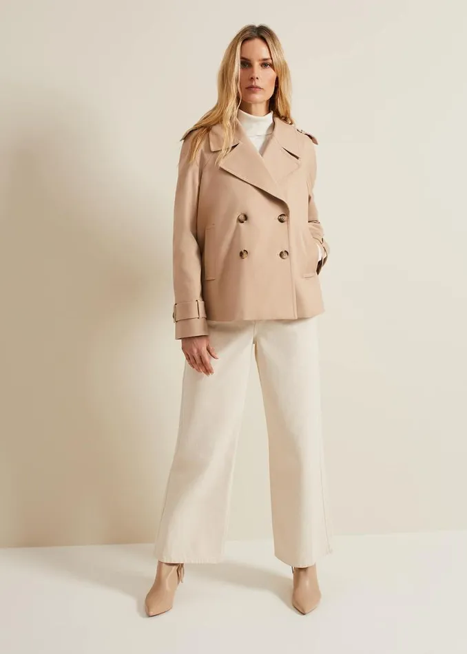 Phase Eight Jackets Lola Camel Cropped Trench Jacket Camel 8211 Women