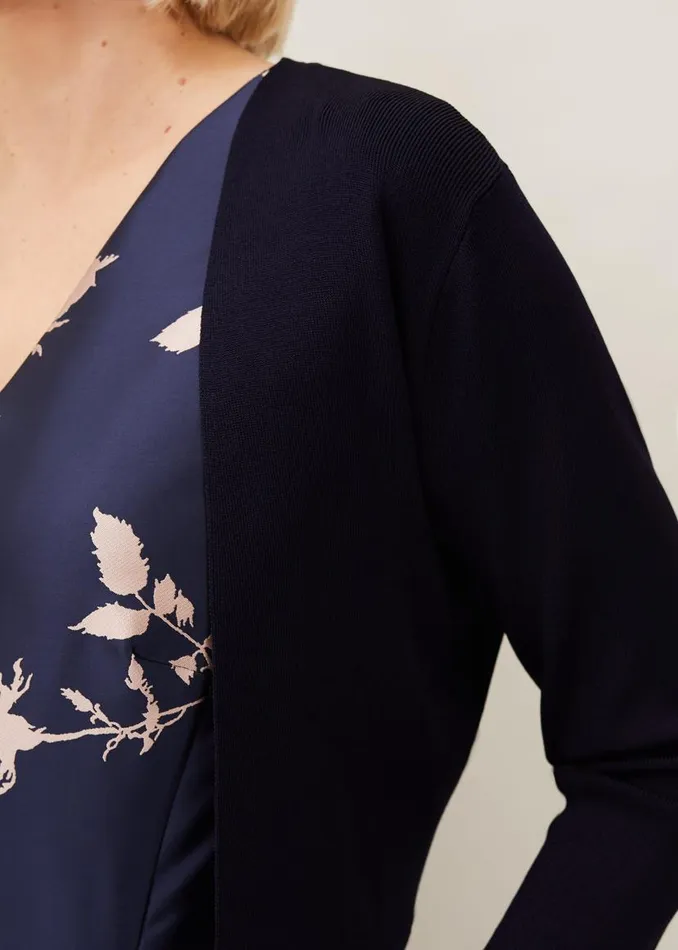 Phase Eight Jackets Salma Lightweight Knitted Jacket Navy 8211 Women