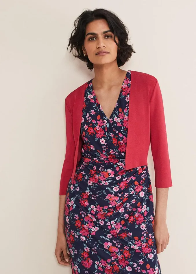 Phase Eight Jackets Salma Lightweight Knitted Jacket Raspberry 8211 Women