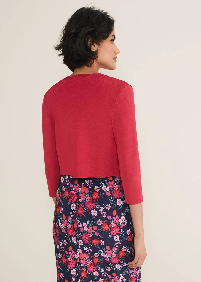 Phase Eight Jackets Salma Lightweight Knitted Jacket Raspberry 8211 Women