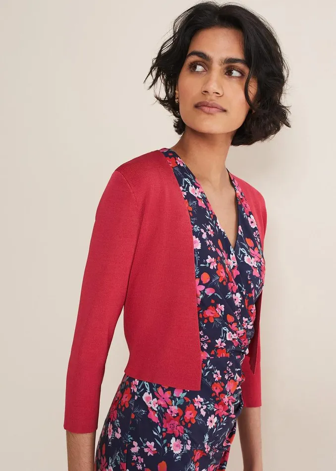 Phase Eight Jackets Salma Lightweight Knitted Jacket Raspberry 8211 Women