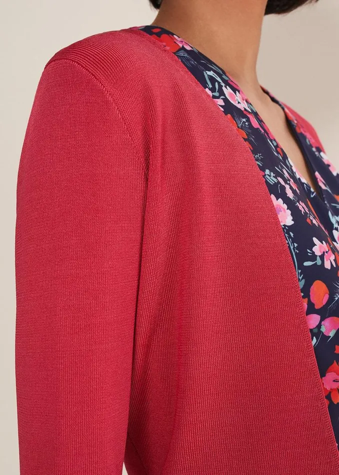 Phase Eight Jackets Salma Lightweight Knitted Jacket Raspberry 8211 Women