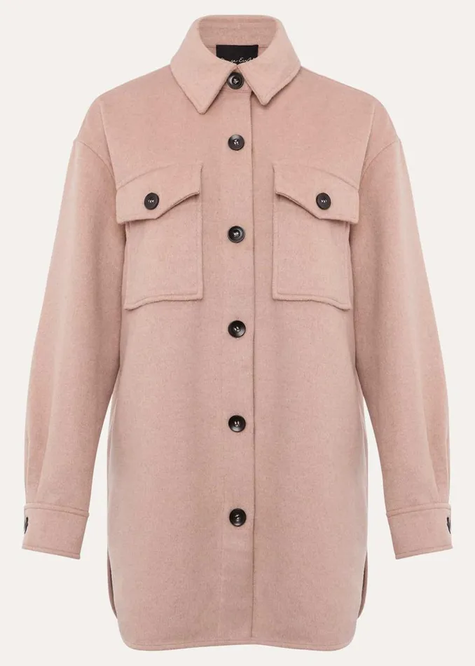 Phase Eight Jackets Sammy Plain Wool Shacket Pink 8211 Women