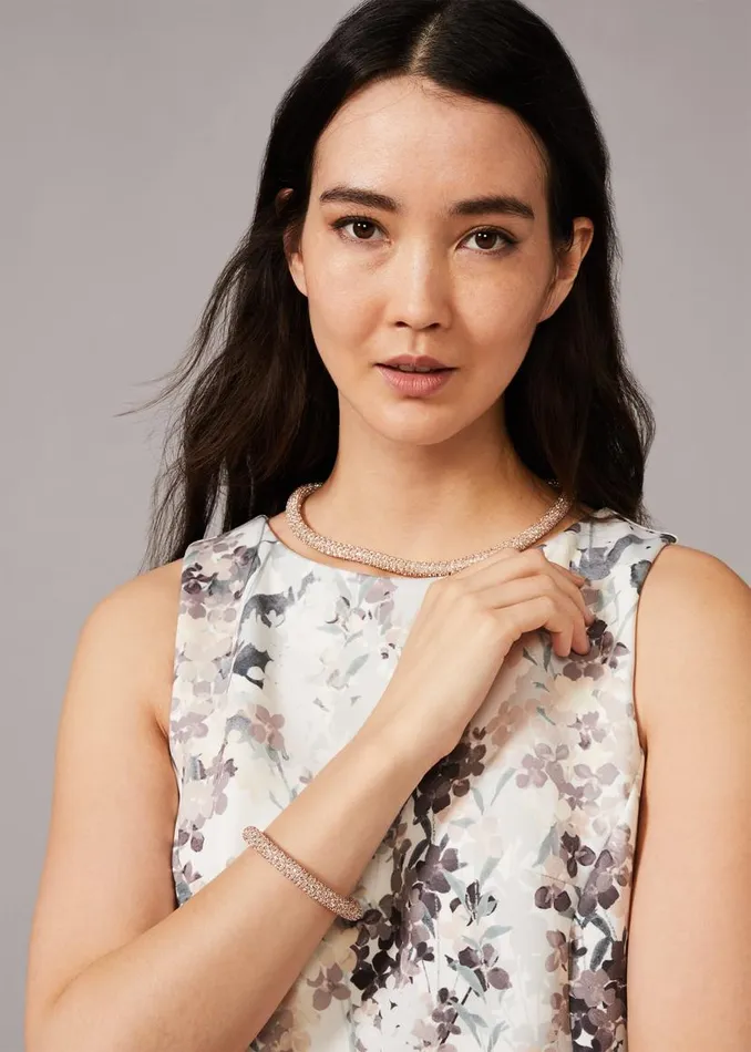 Phase Eight Jewellery Lizzie Sparkle Necklace Rose Gold 8211 Women