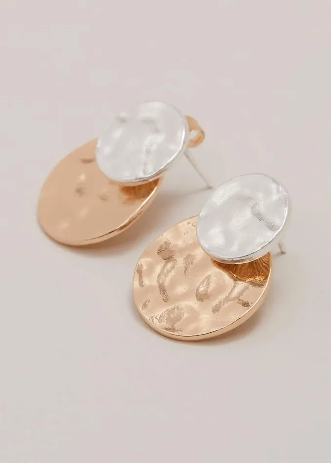 Phase Eight Jewellery Mixed Metal Disc Earring Multicoloured 8211 Women