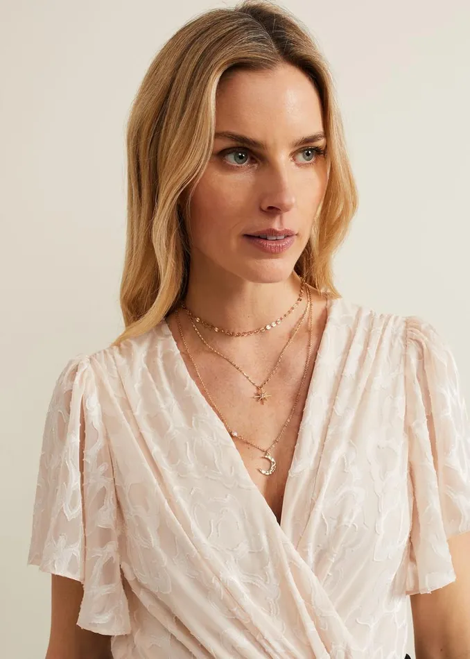 Phase Eight Jewellery Moon And Star Layered Necklace Gold 8211 Women