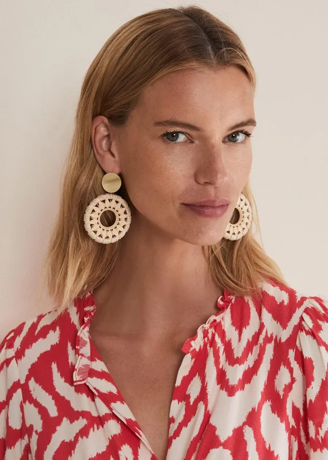 Phase Eight Jewellery Pattern Drop Earrings Neutral 8211 Women