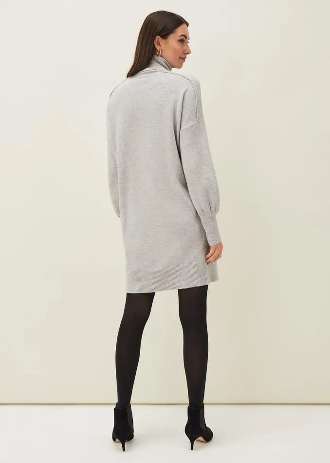 Phase Eight Knitwear Eveleen Knit Dress Pale Grey 8211 Women