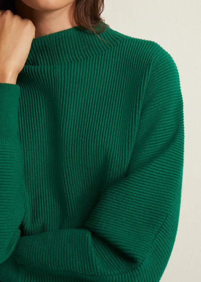 Phase Eight Knitwear Hannah Green Ribbed Jumper Green 8211 Women