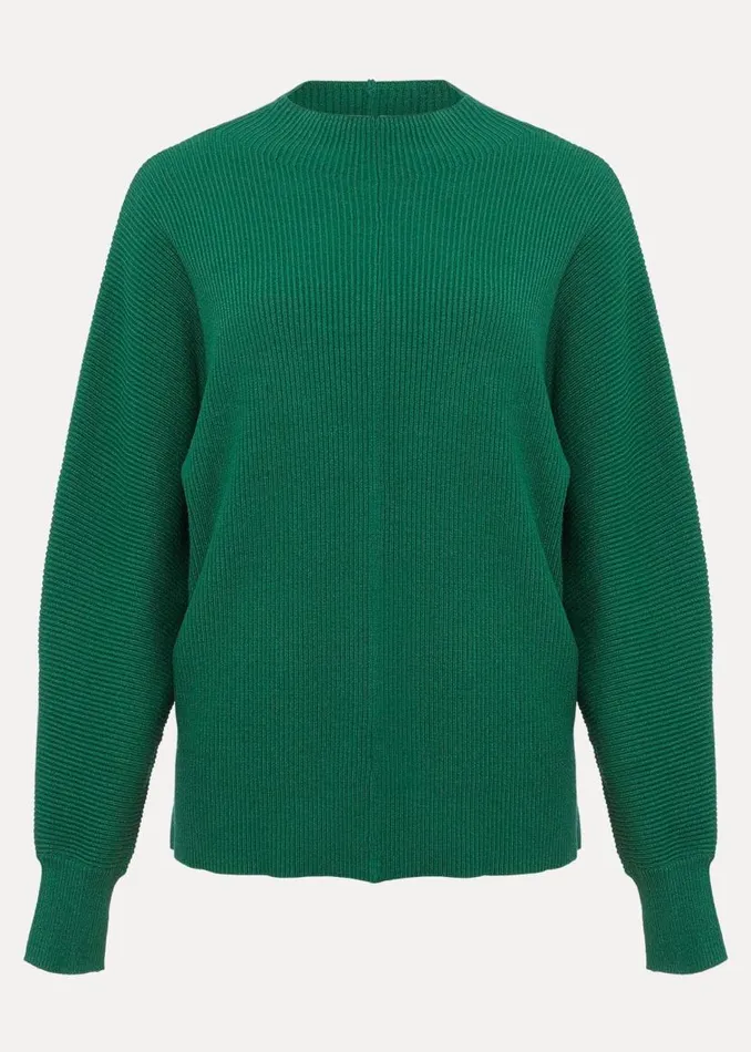 Phase Eight Knitwear Hannah Green Ribbed Jumper Green 8211 Women