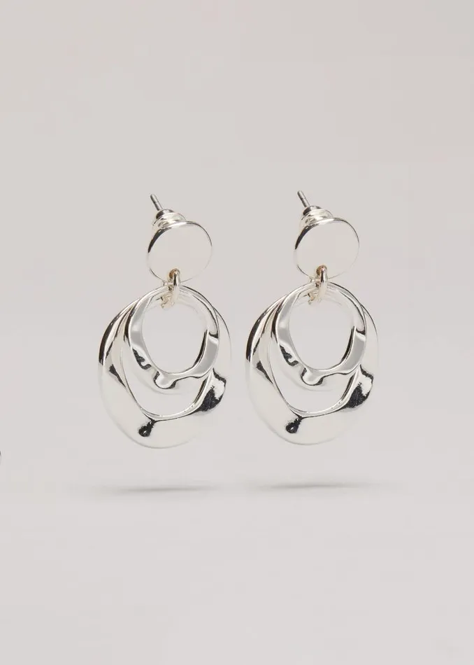 Phase Eight Knitwear Hilda Link Stud Earrings Silver 8211 Women