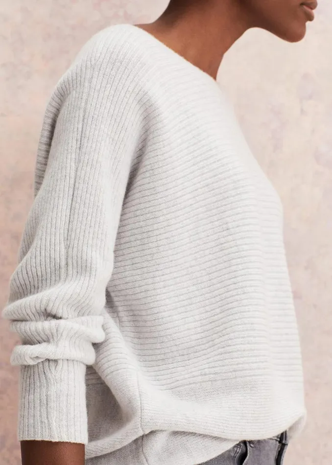Phase Eight Knitwear Isabella Ripple Wool Cashmere Jumper Mist Grey 8211 Women Phase Eight Knitwear Isabella Ripple Wool Cashmere Jumper Mist Grey 8211 Women