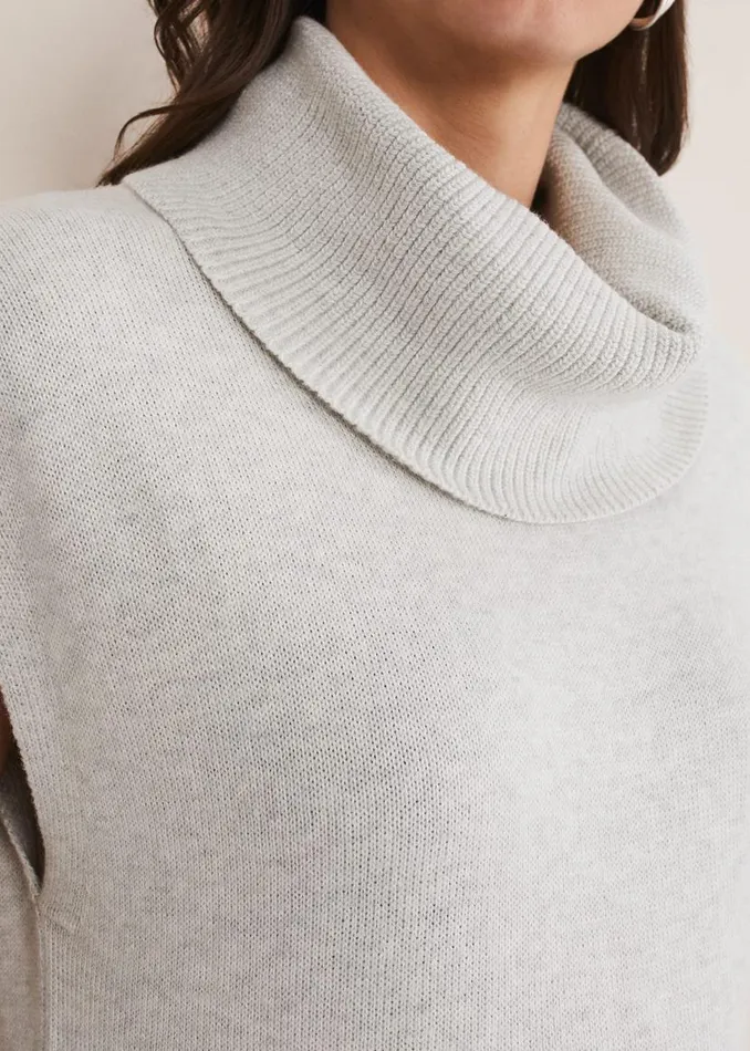 Phase Eight Knitwear Kysa Knitted Sleeveless Tunic Silver Grey 8211 Women