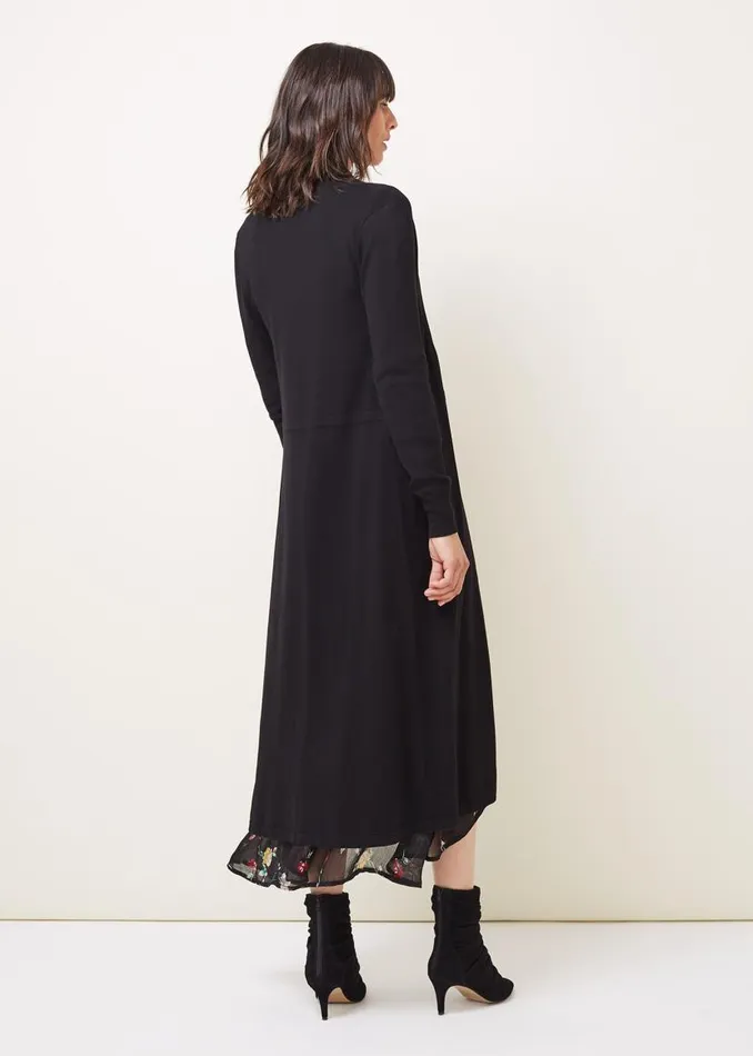 Phase Eight Knitwear Lili Fine Knit Maxi Cardigan Black 8211 Women