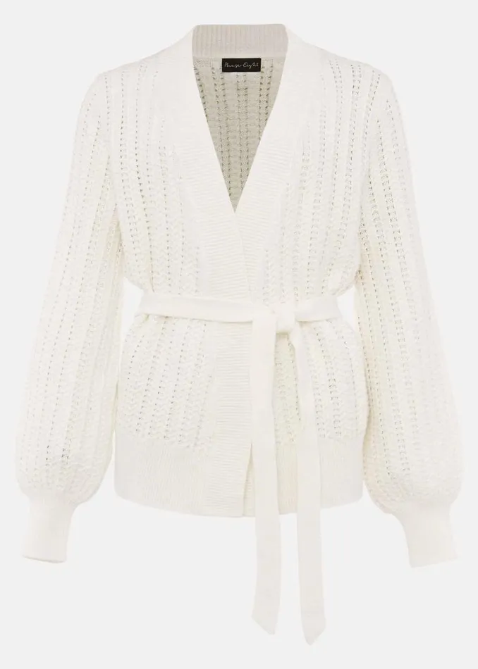 Phase Eight Knitwear Monica Wrap Cardigan White 8211 Women