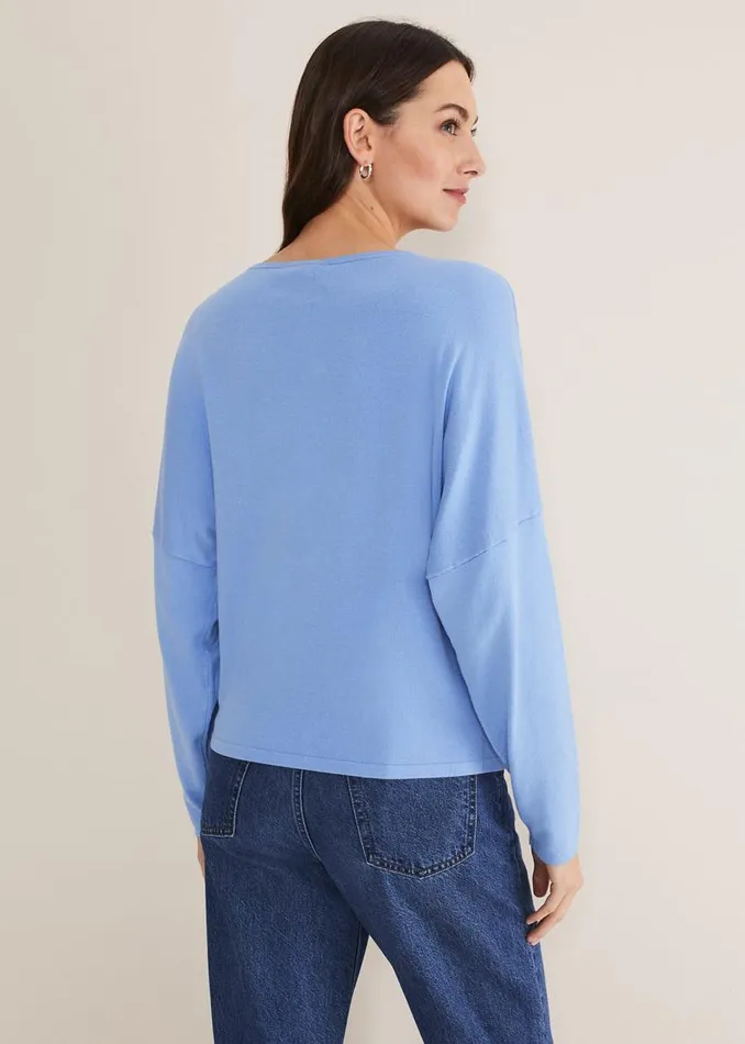 Phase Eight Knitwear Olivian Fine Knit Jumper Cornflower 8211 Women